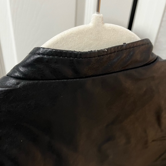 Banana Republic Black Faux Leather Moto Jacket - Picture 7 of 8